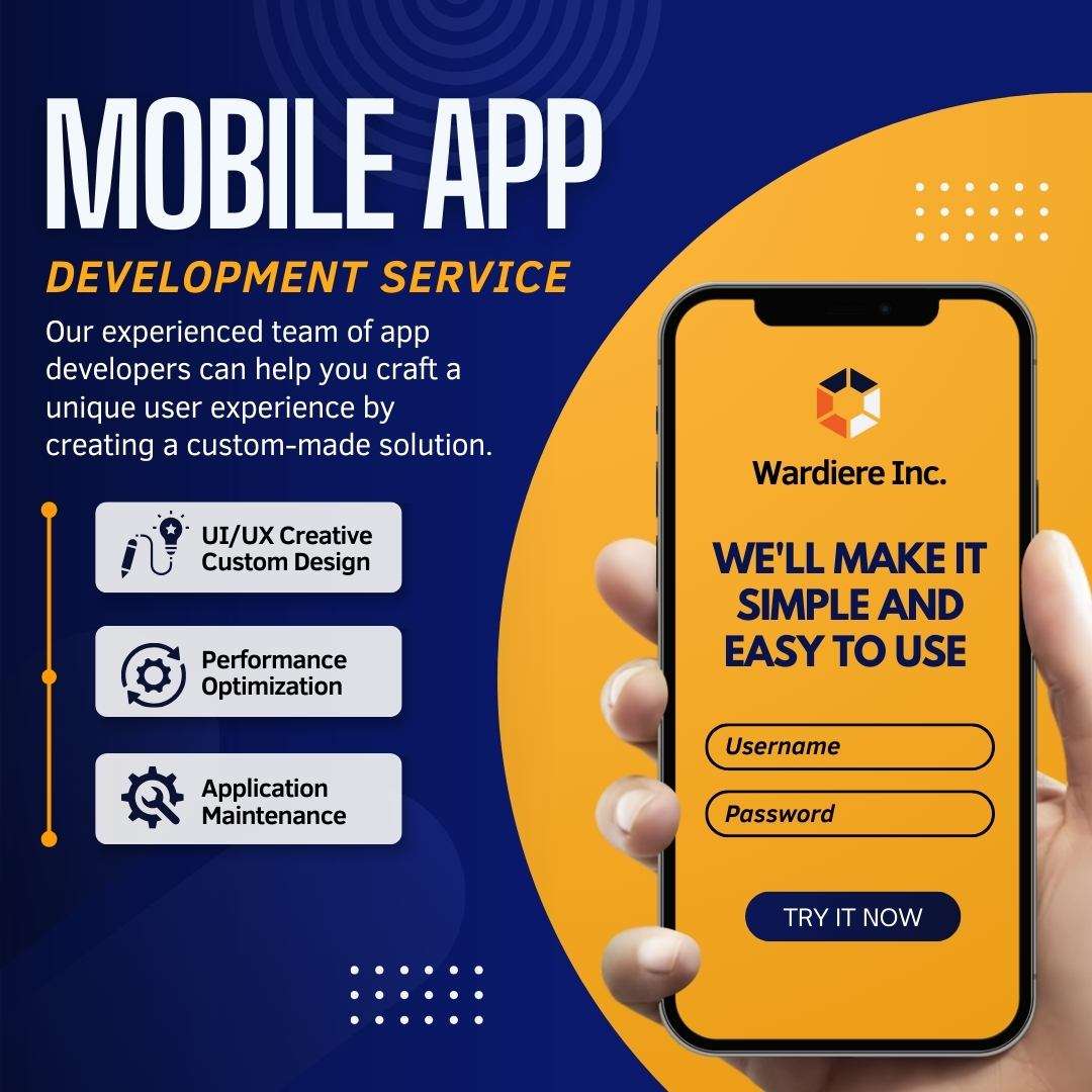 Blue and Yellow Modern Mobile App Development Instagram Post by Experts Grow